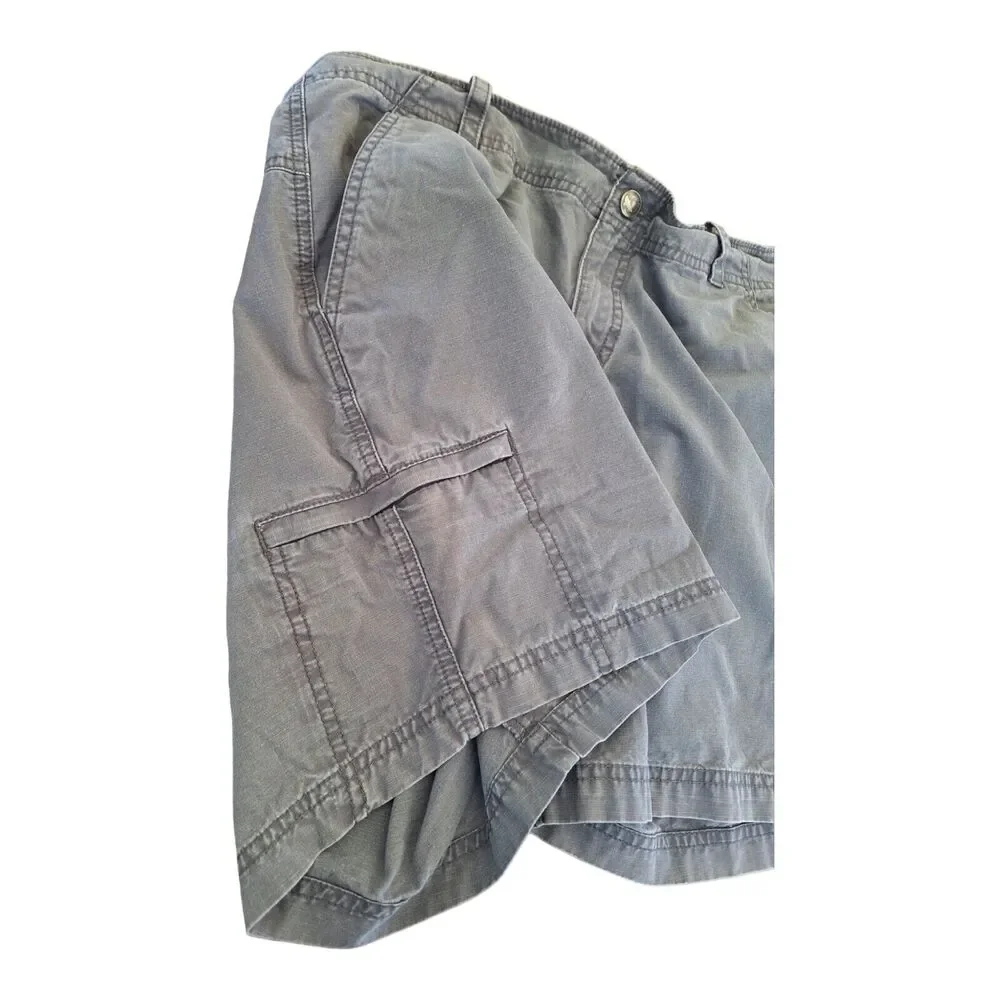 Guide Series Cargo Shorts Cotton Ripstop Gray Size 10 Zip Pocket Hiking modest